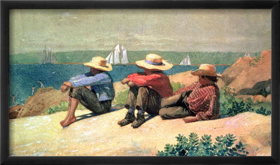 On the Beach, 1875 By Winslow Homer